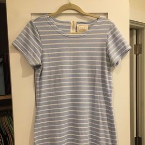 Sail to Sable blue & white cotton dress